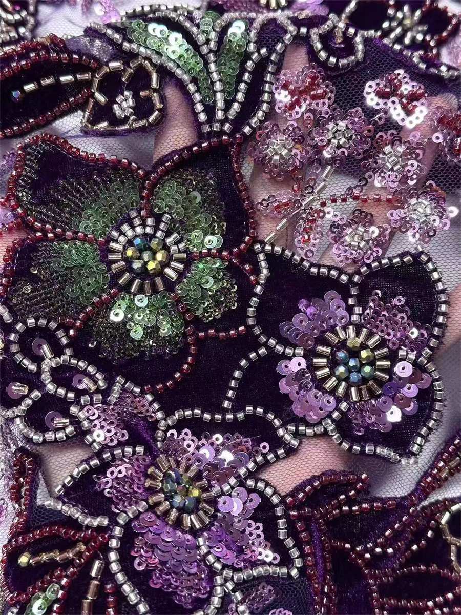 Beaded Tulle Fabric - 5 Yards | COD HN760