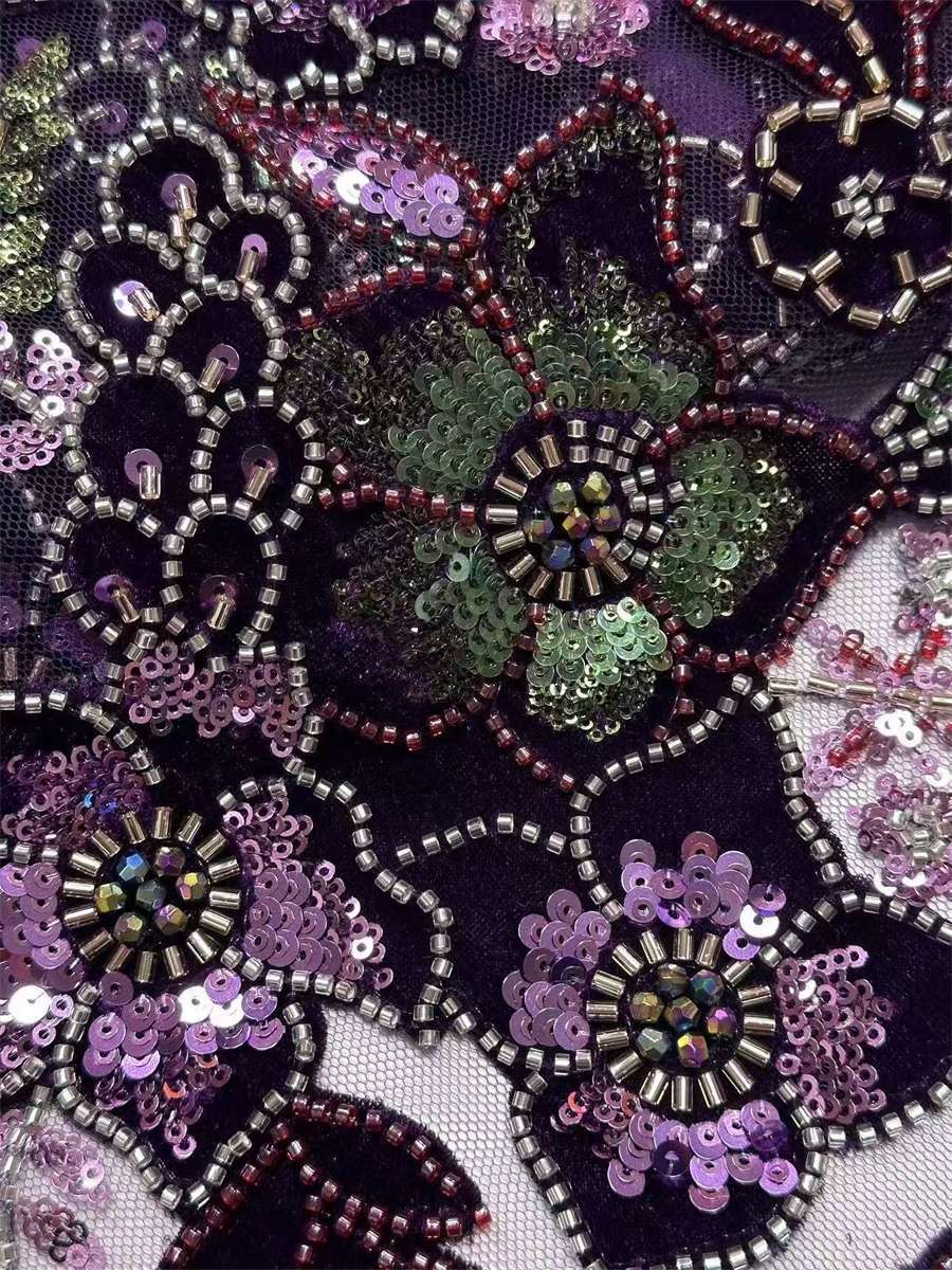 Beaded Tulle Fabric - 5 Yards | COD HN760