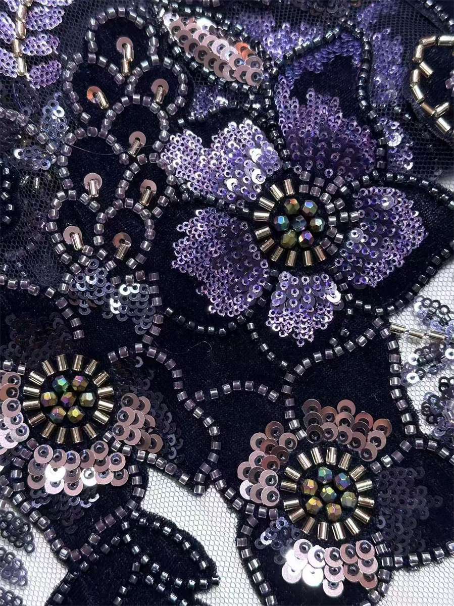 Beaded Tulle Fabric - 5 Yards | COD HN760