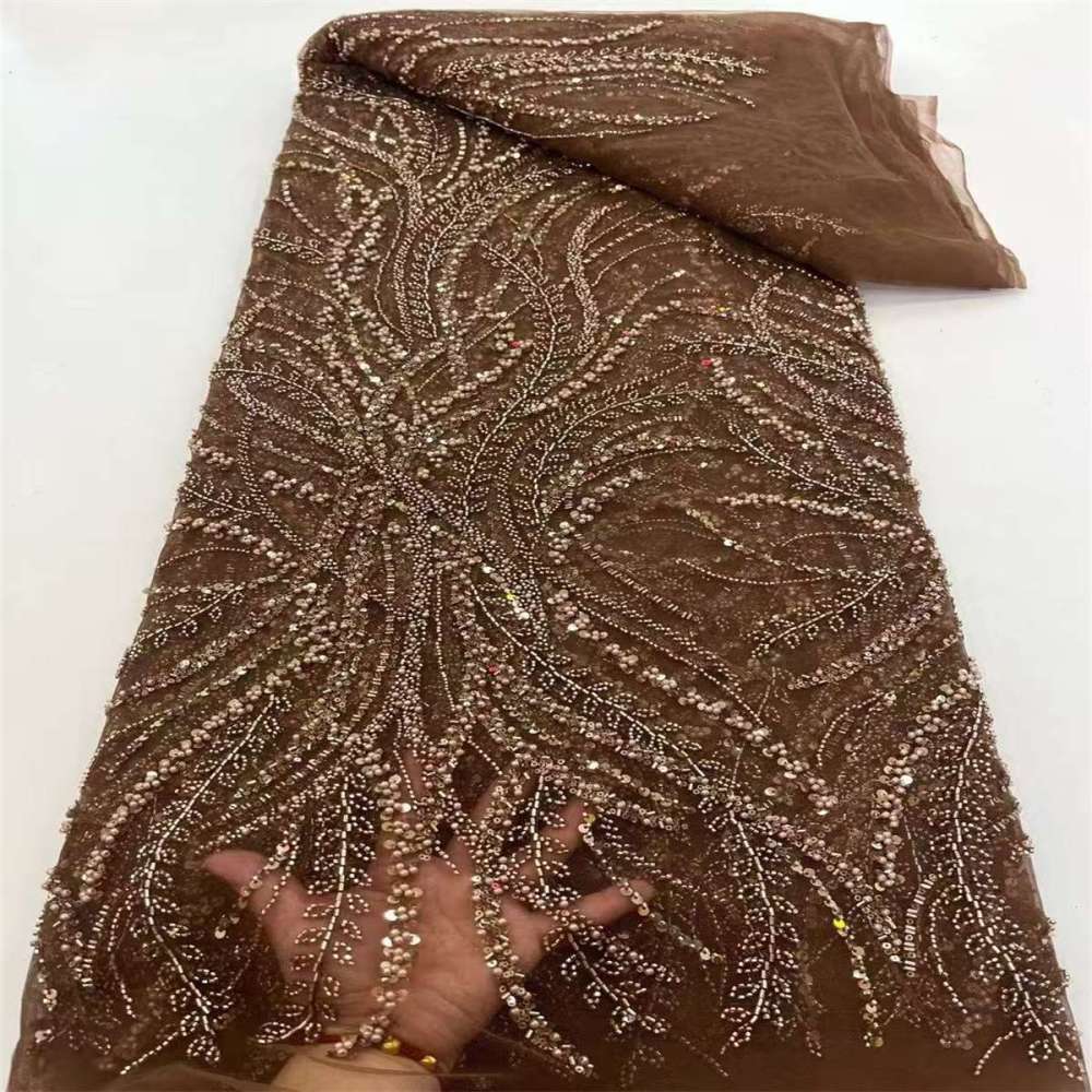 Beaded Tulle Fabric - 5 Yards | COD lil080