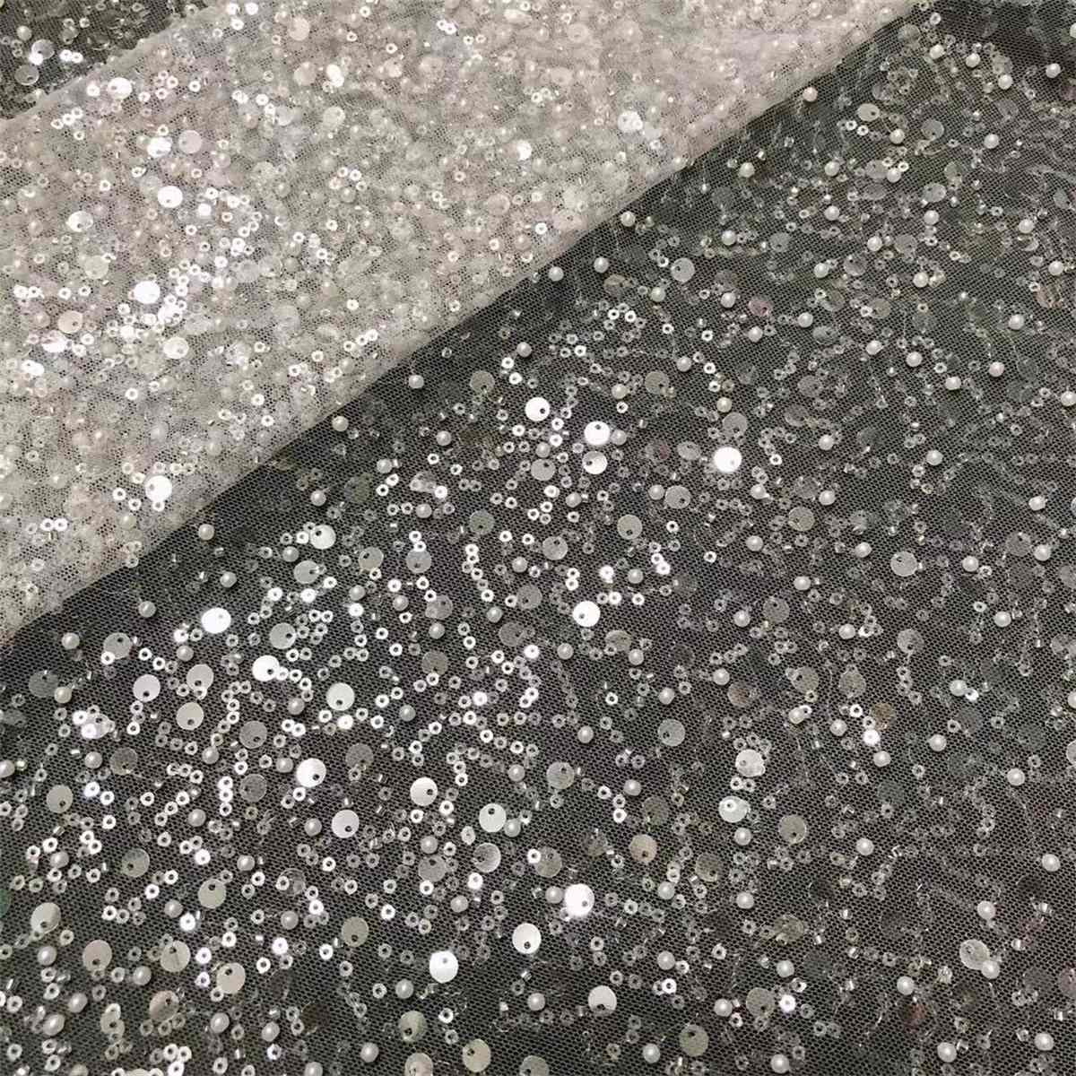Beaded Tulle Fabric - 5 Yards | COD ZT069