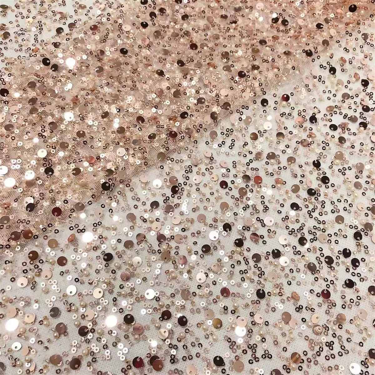 Beaded Tulle Fabric - 5 Yards | COD ZT069