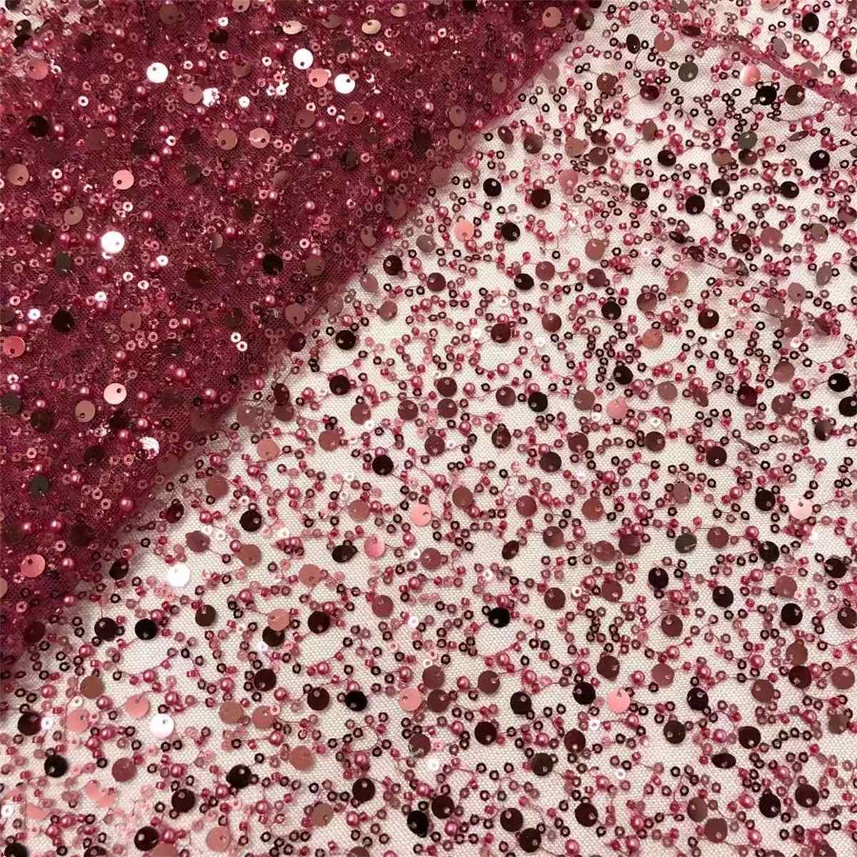 Beaded Tulle Fabric - 5 Yards | COD ZT069
