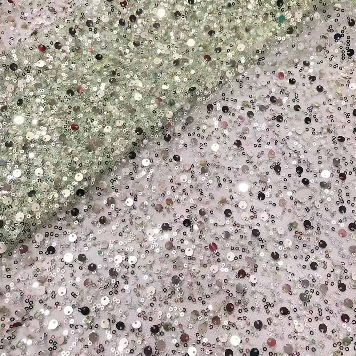 Beaded Tulle Fabric - 5 Yards | COD ZT069