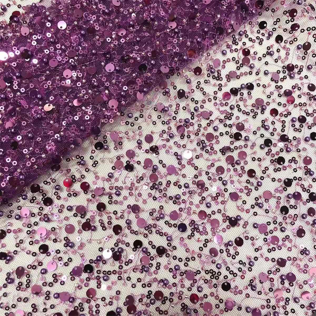 Beaded Tulle Fabric - 5 Yards | COD ZT069
