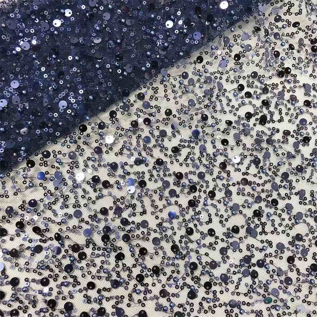 Beaded Tulle Fabric - 5 Yards | COD ZT069