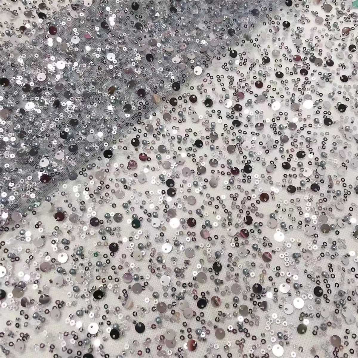 Beaded Tulle Fabric - 5 Yards | COD ZT069