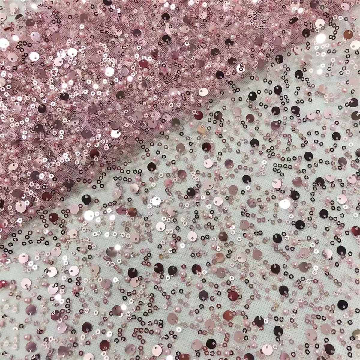 Beaded Tulle Fabric - 5 Yards | COD ZT069