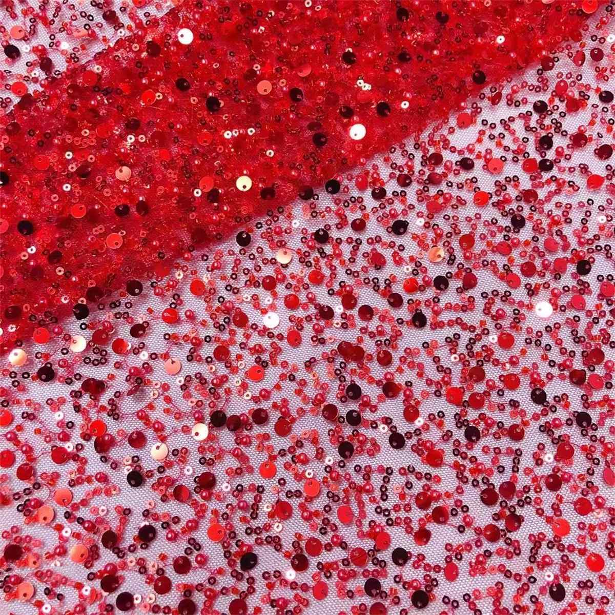 Beaded Tulle Fabric - 5 Yards | COD ZT069