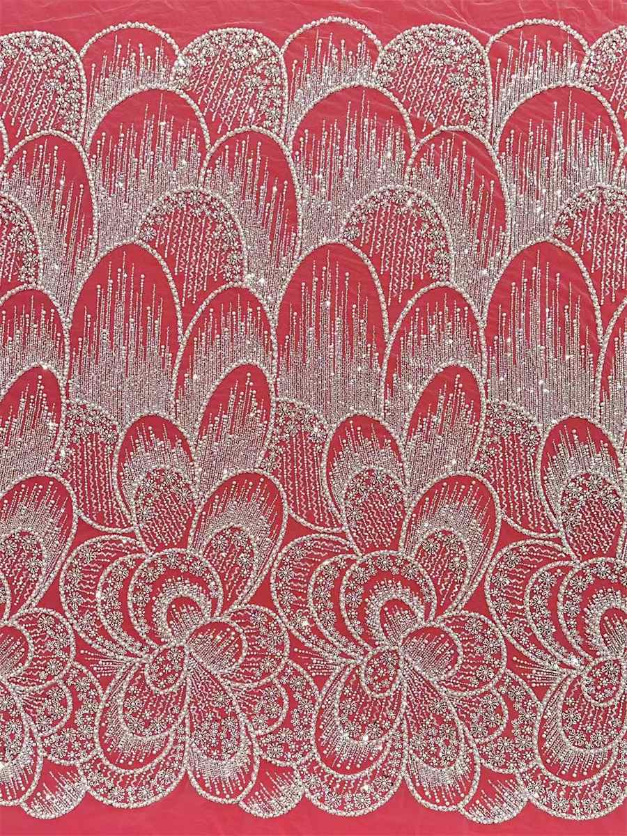 Bridal Lace Fabric - 5 Yards - Beaded Wedding Lace Fabric | COD HN150