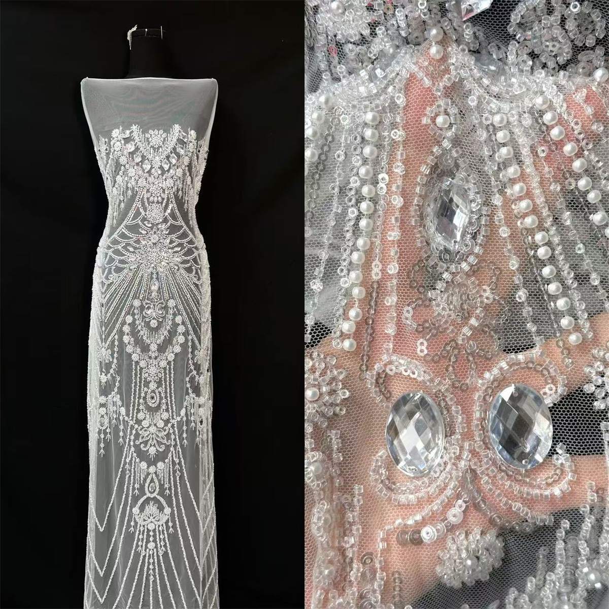 5 Yards Bridal Lace Fabric, ITM HN209