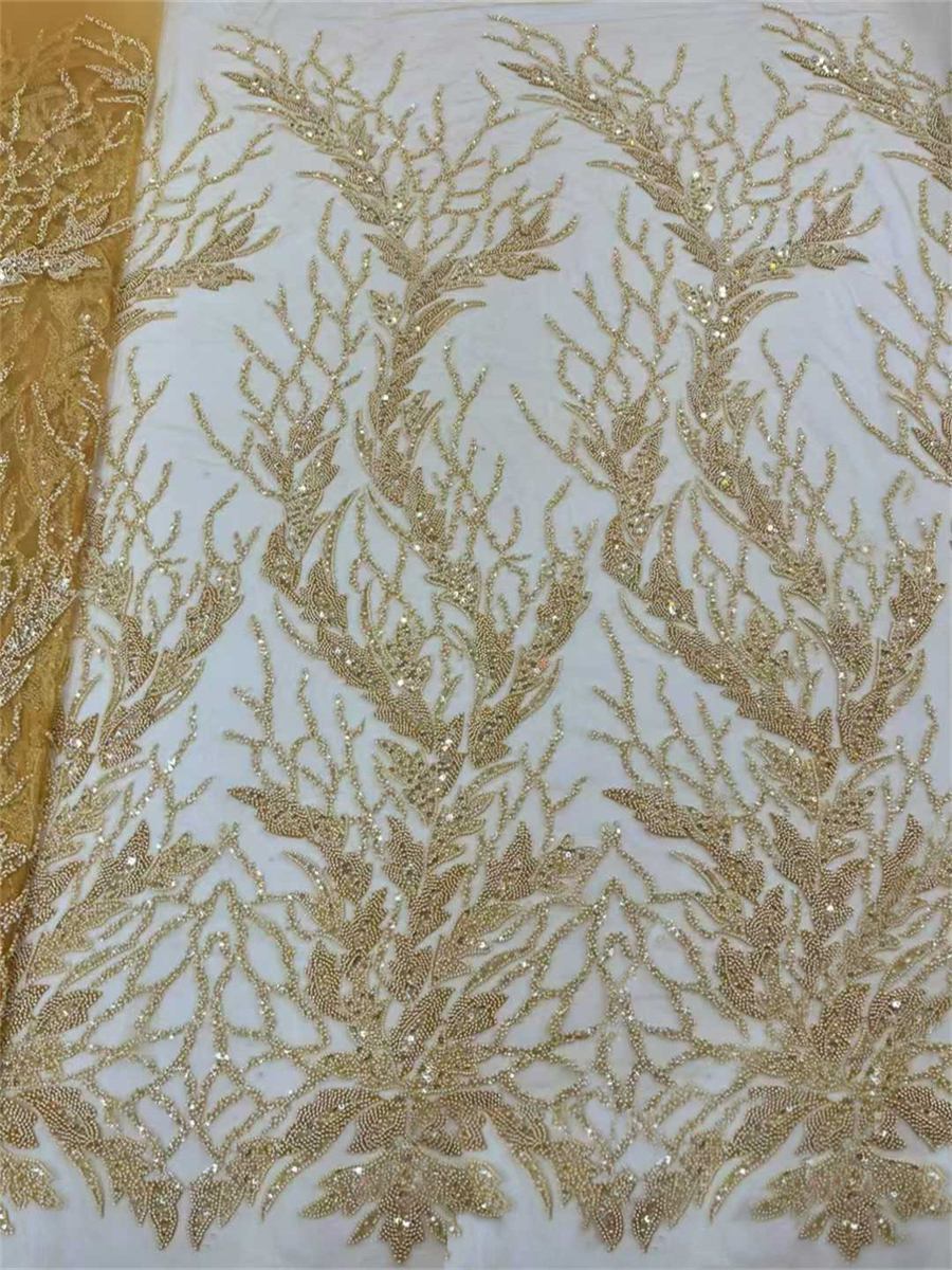Beaded Tulle Fabric - 5 Yards | COD JX385