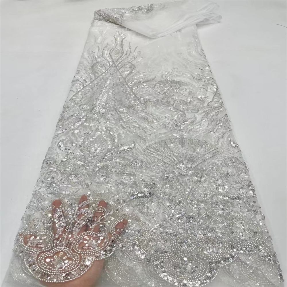 Beaded Tulle Fabric - 5 Yards | COD ZT061