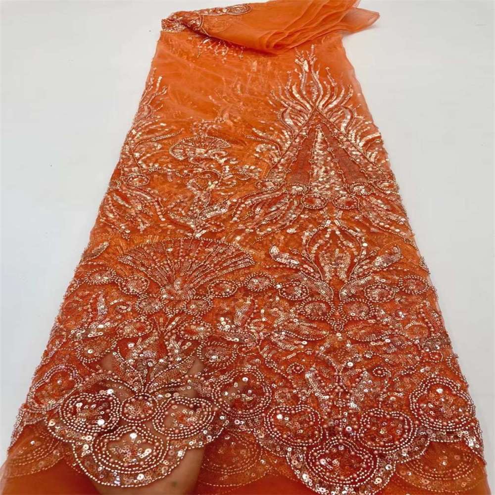 Beaded Tulle Fabric - 5 Yards | COD ZT061
