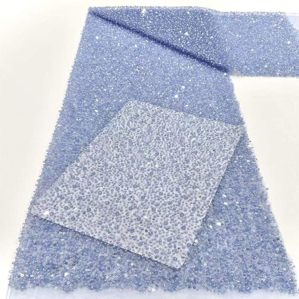 Beaded Tulle Fabric - 5 Yards | STN LIL1245