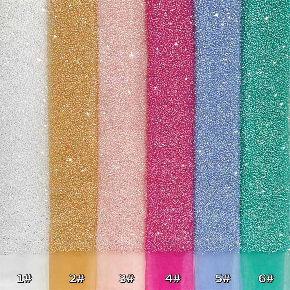 Beaded Tulle Fabric - 5 Yards | STN LIL1245