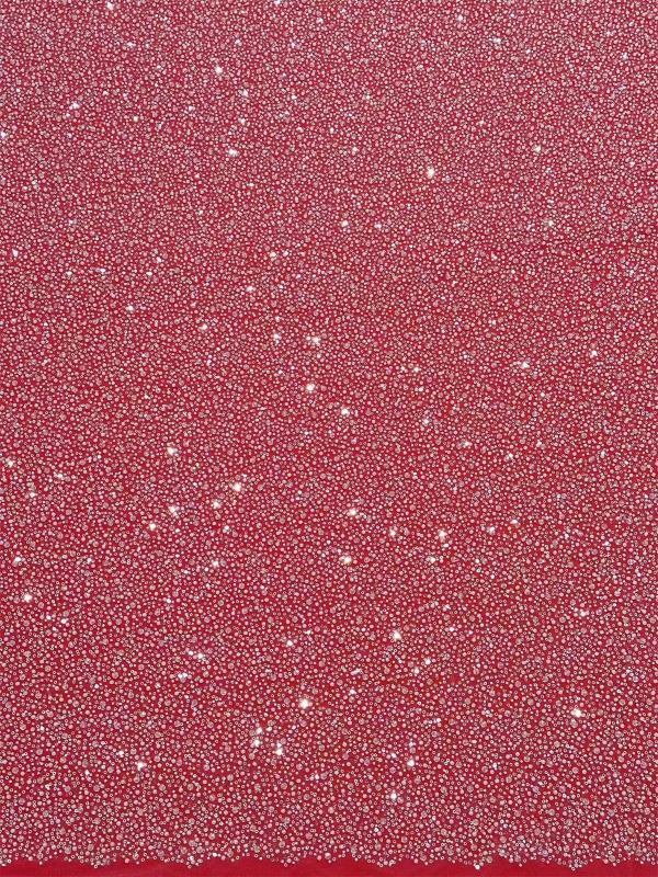 Embellished Beaded Tulle Lace Fabric With Beads, Crystals | HN245