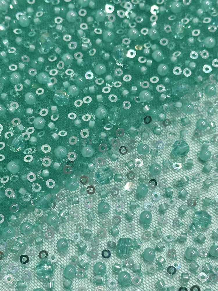 Embellished Beaded Tulle Lace Fabric With Beads, Crystals | HN245