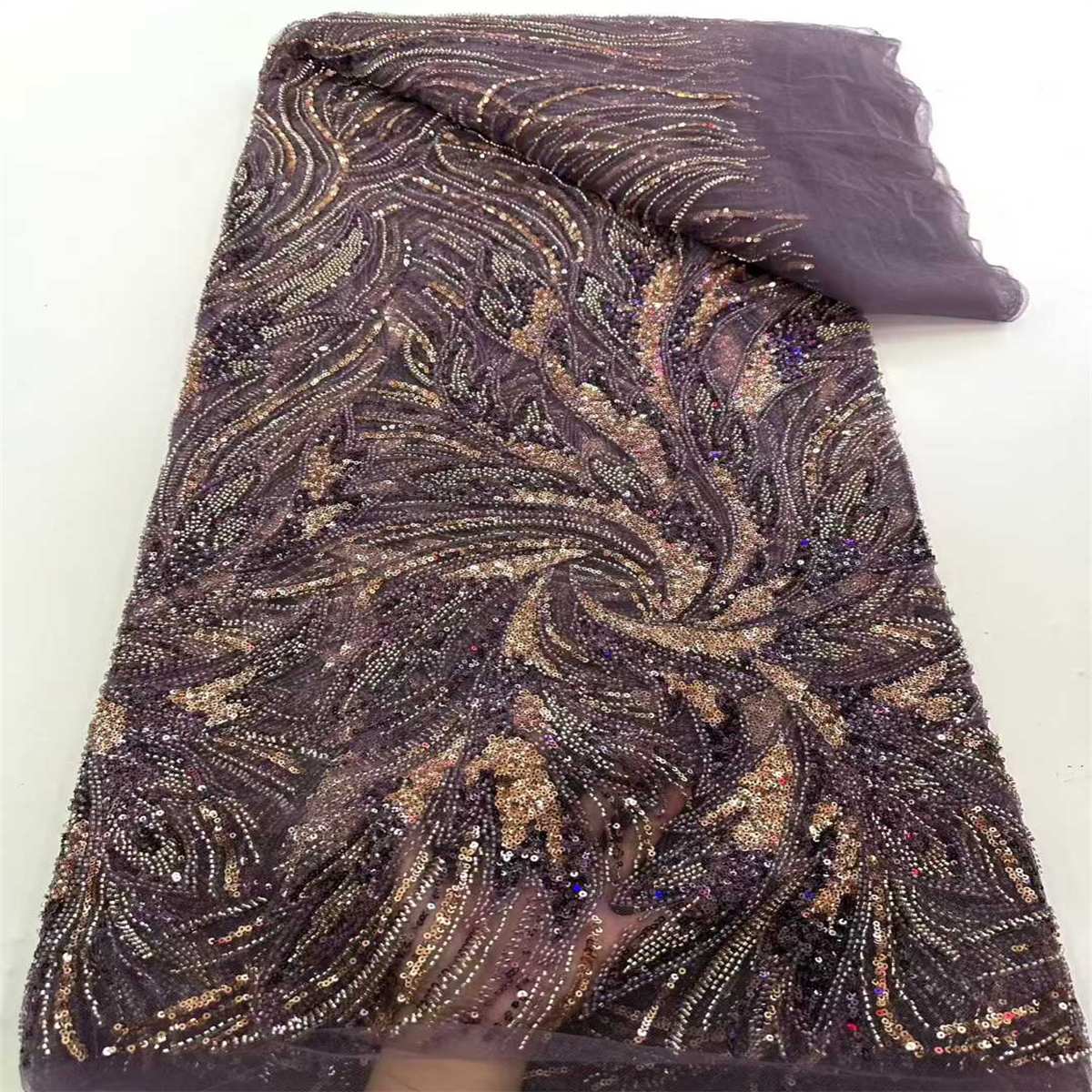 Beaded Tulle Fabric - 5 Yards | COD