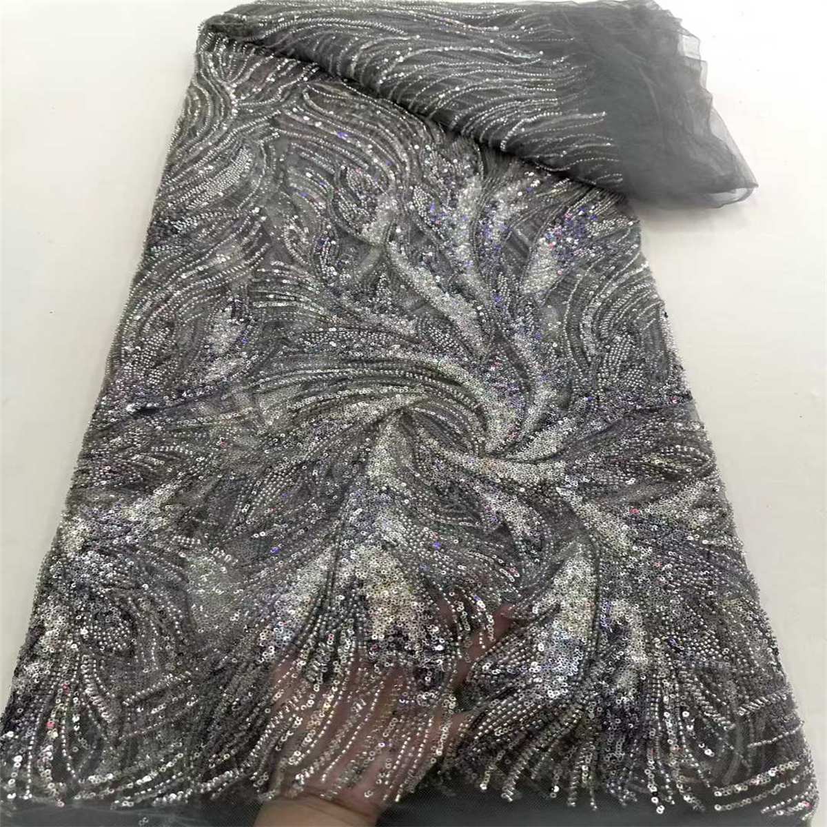Beaded Tulle Fabric - 5 Yards | COD