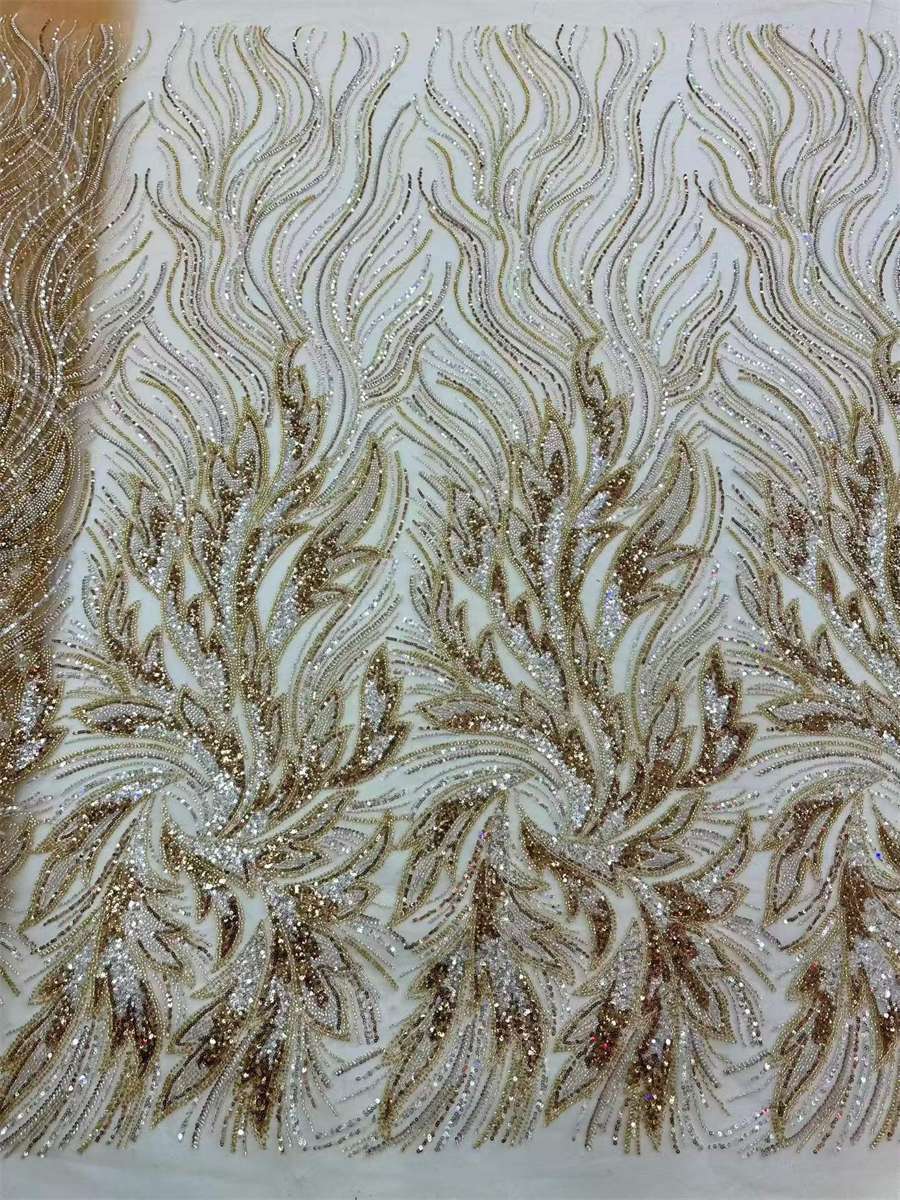 Beaded Tulle Fabric - 5 Yards | COD