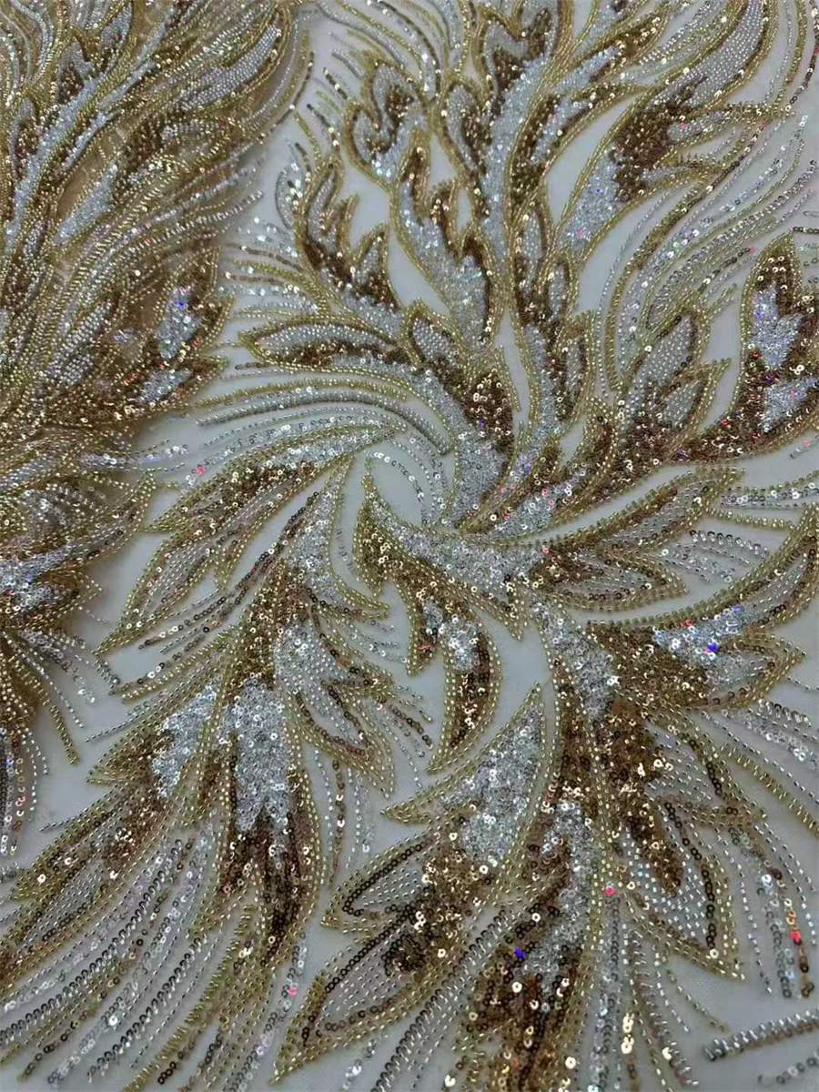 Beaded Tulle Fabric - 5 Yards | COD