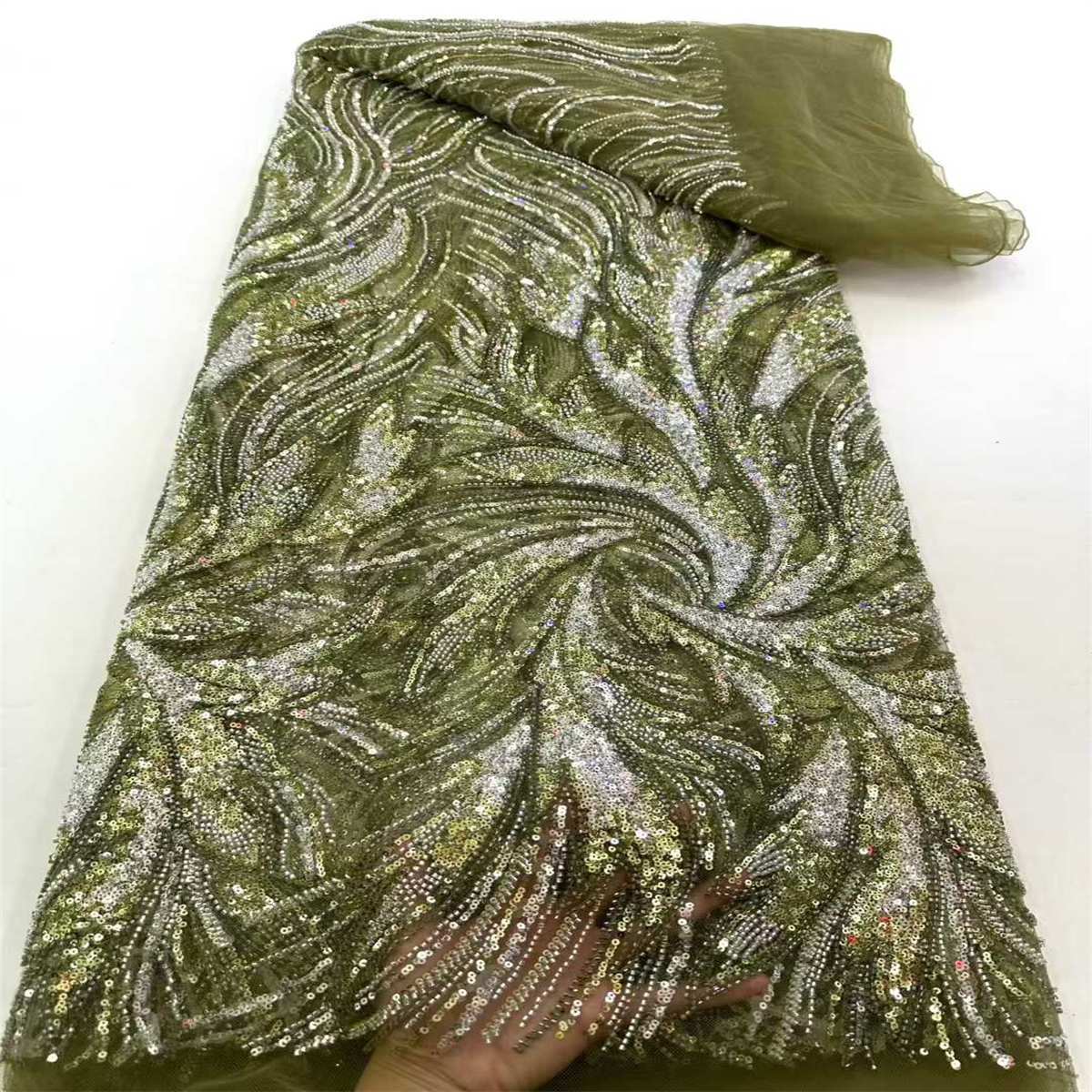Beaded Tulle Fabric - 5 Yards | COD