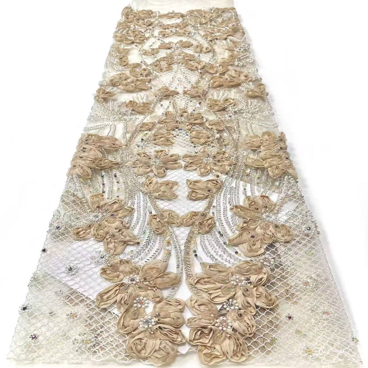 Beaded Tulle Fabric - 5 Yards | COD LIL9015