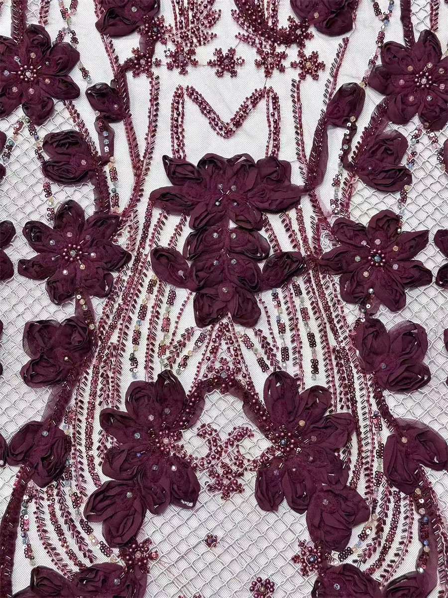 Beaded Tulle Fabric - 5 Yards | COD LIL9015
