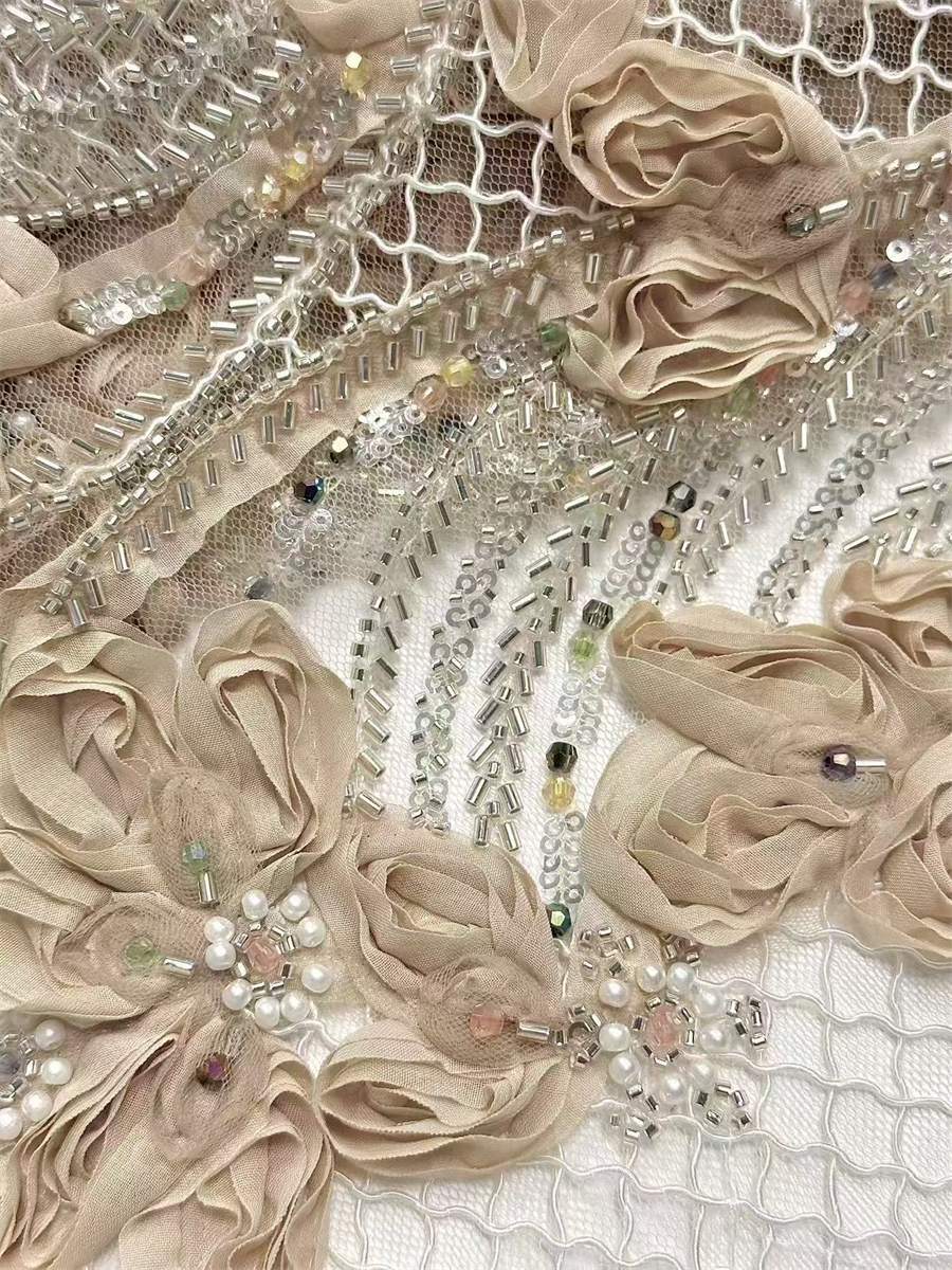 Beaded Tulle Fabric - 5 Yards | COD LIL9015