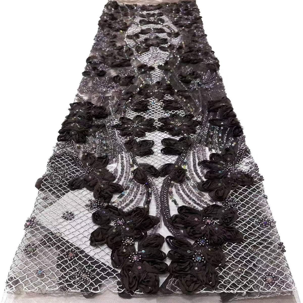 Beaded Tulle Fabric - 5 Yards | COD LIL9015