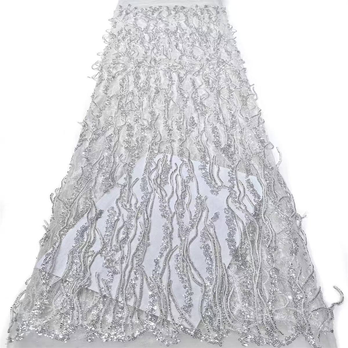 Beaded Tulle Fabric - 5 Yards | COD LIL9016
