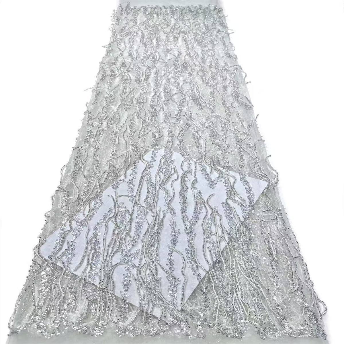 Beaded Tulle Fabric - 5 Yards | COD LIL9016