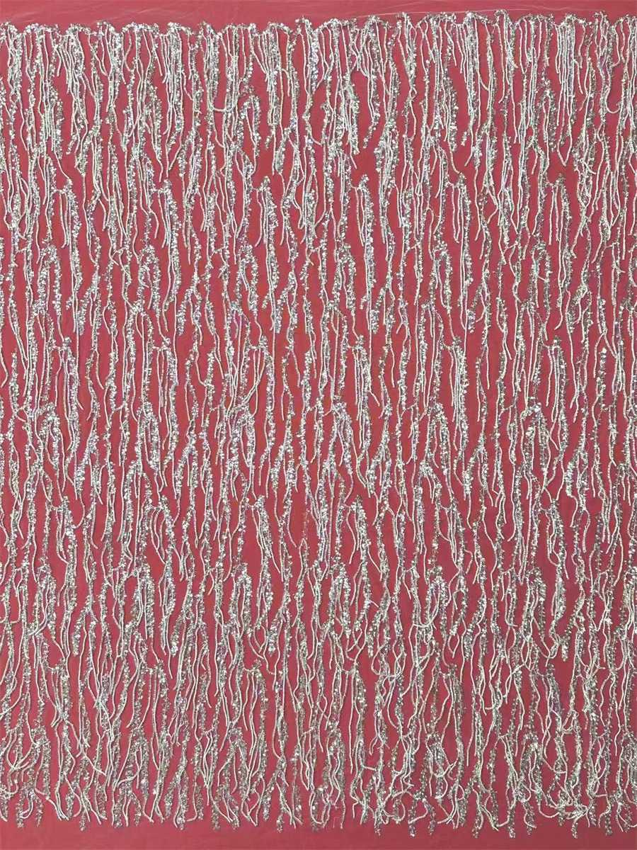 Beaded Tulle Fabric - 5 Yards | COD LIL9016
