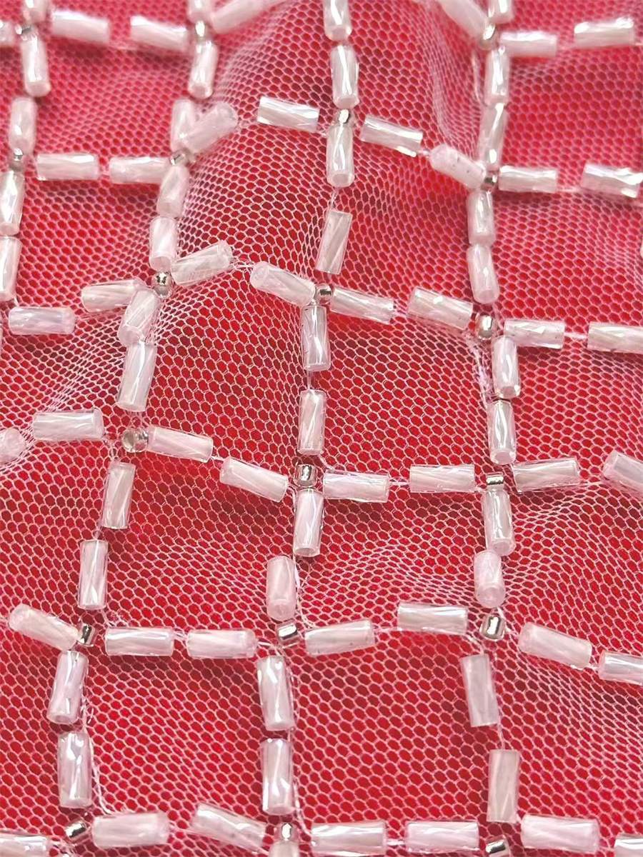 Beaded Tulle Fabric - 5 Yards | COD LIL9017