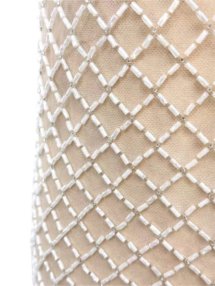 Beaded Tulle Fabric - 5 Yards | MOD LIL9017