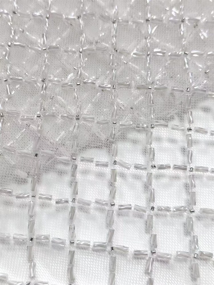 Beaded Tulle Fabric - 5 Yards | MOD LIL9017