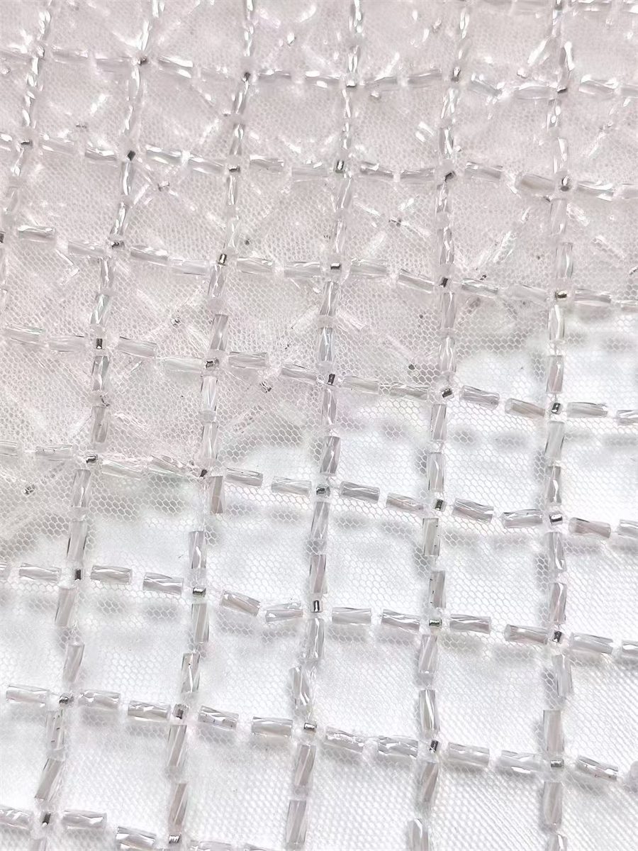 Beaded Tulle Fabric - 5 Yards | MOD LIL9017