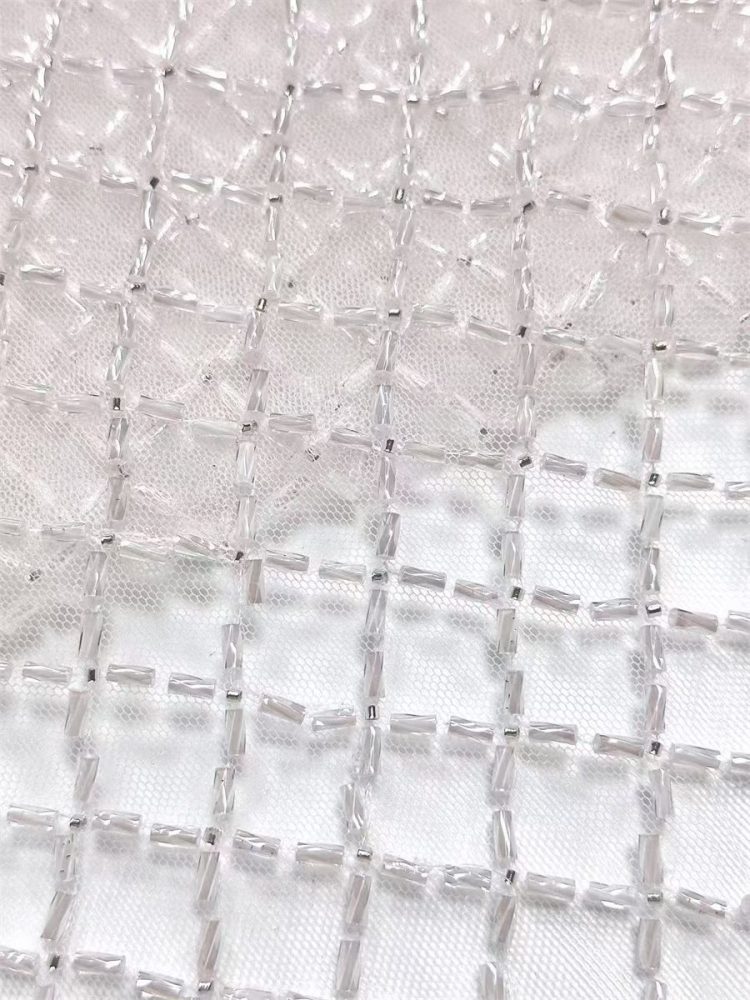 Beaded Tulle Fabric - 5 Yards | MOD LIL9017