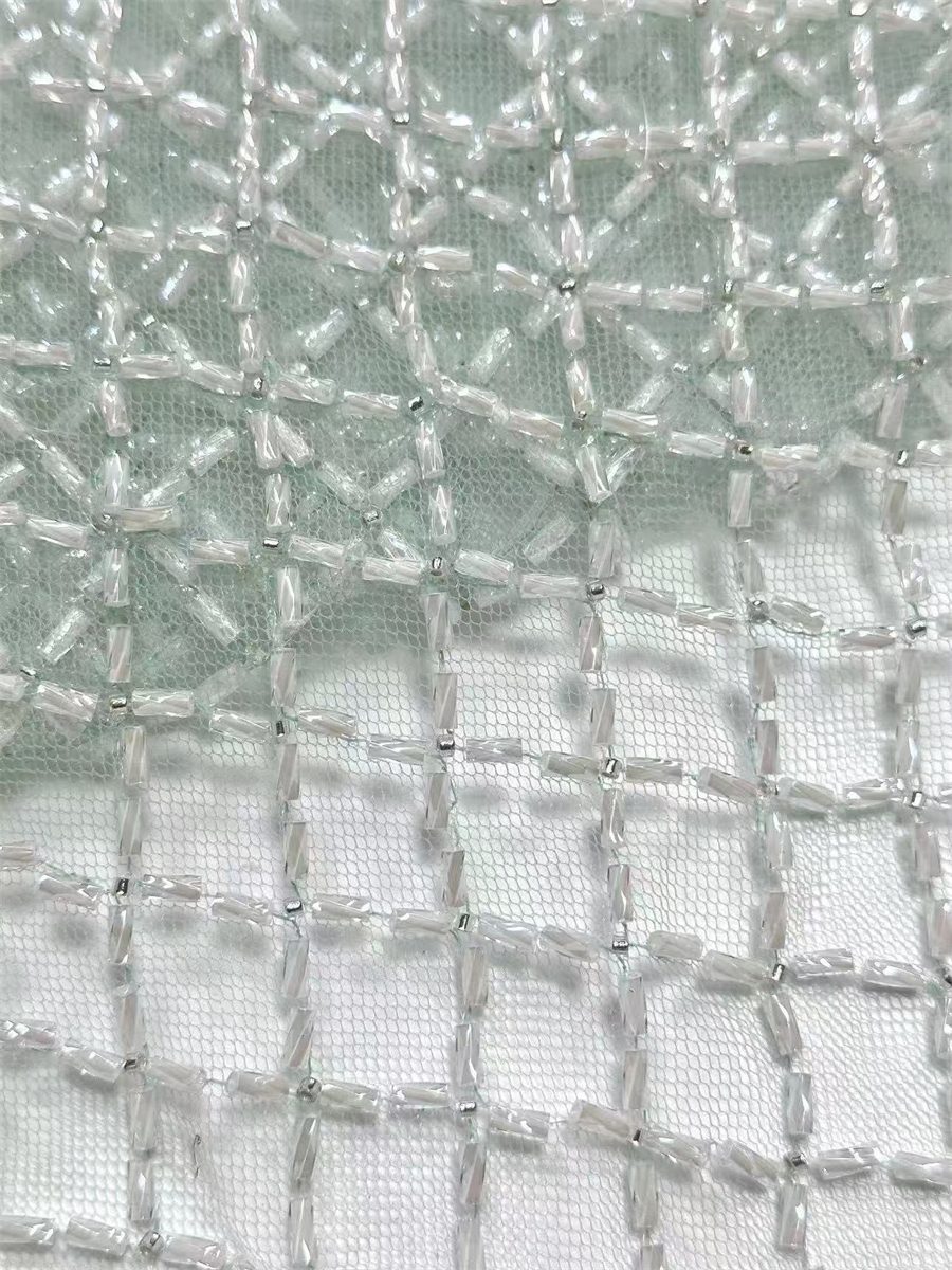 Beaded Tulle Fabric - 5 Yards | MOD LIL9017