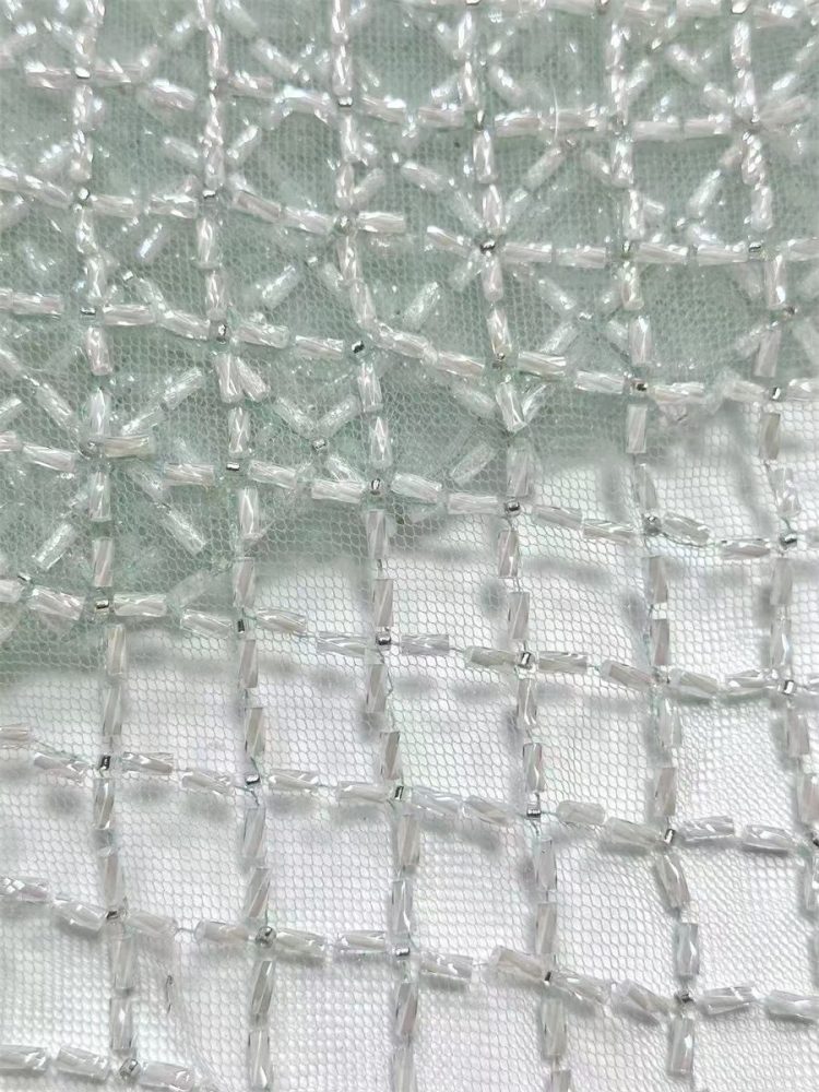 Beaded Tulle Fabric - 5 Yards | MOD LIL9017