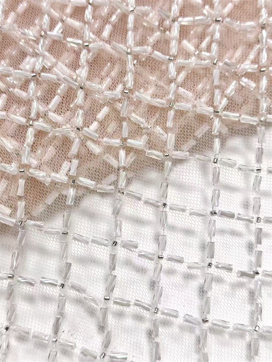 Beaded Tulle Fabric - 5 Yards | MOD LIL9017