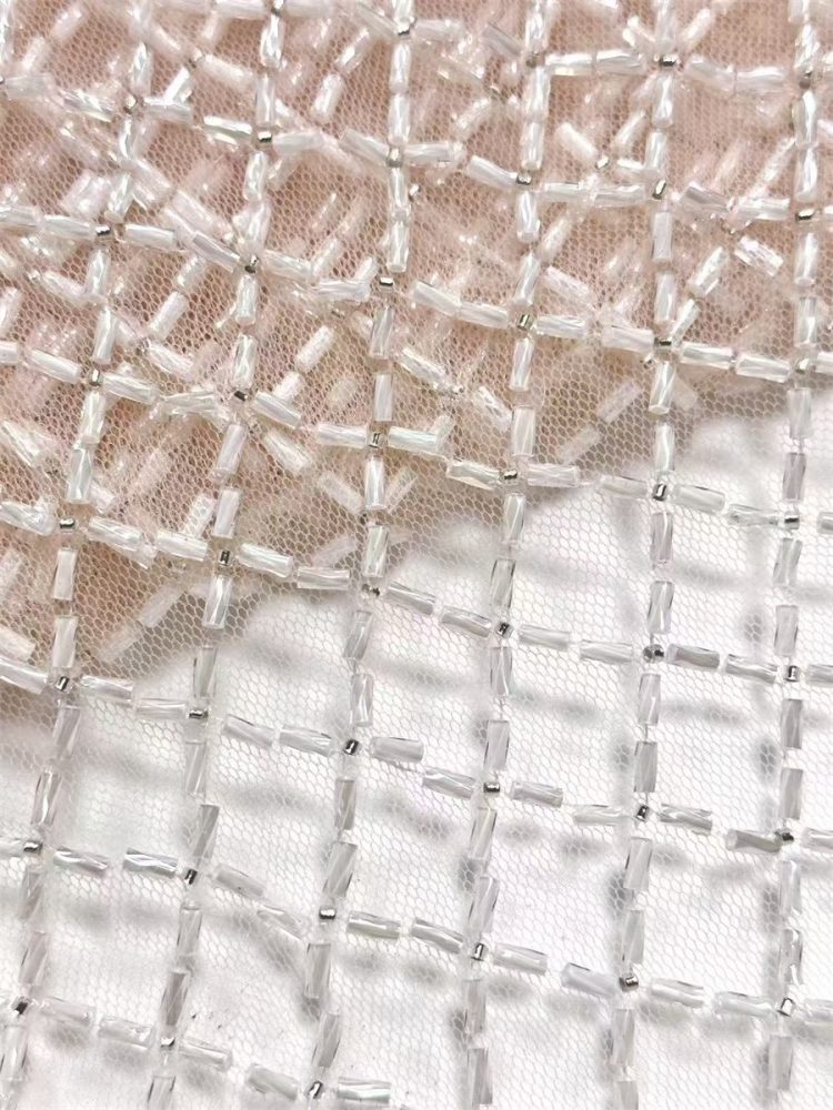 Beaded Tulle Fabric - 5 Yards | MOD LIL9017