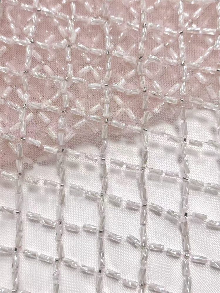 Beaded Tulle Fabric - 5 Yards | MOD LIL9017