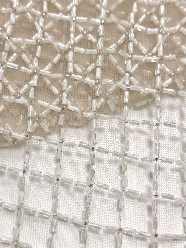 Beaded Tulle Fabric - 5 Yards | MOD LIL9017