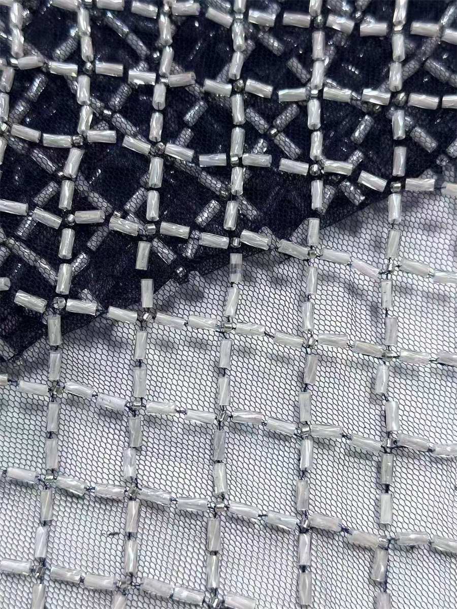 Beaded Tulle Fabric - 5 Yards | MOD LIL9017