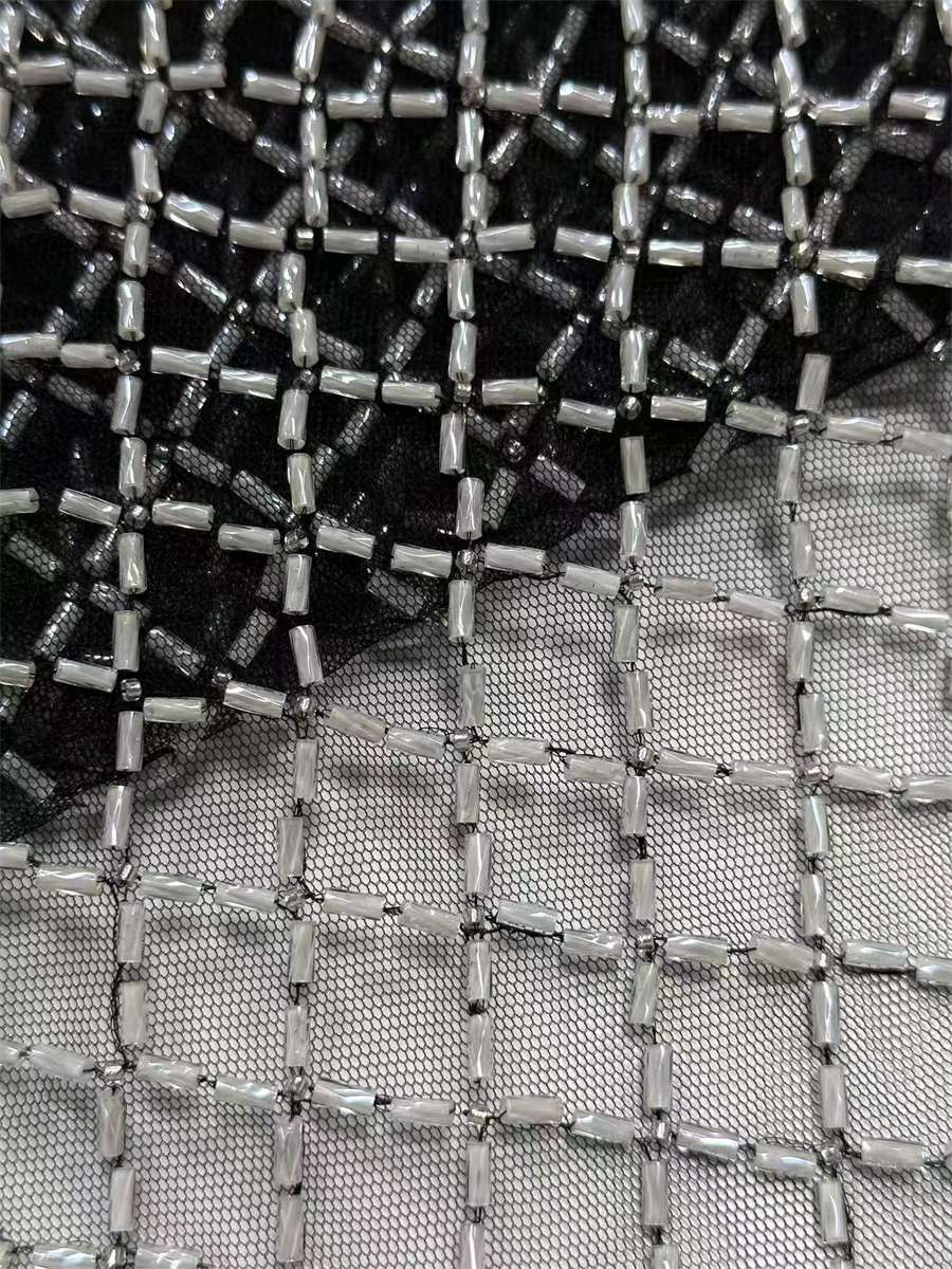 Beaded Tulle Fabric - 5 Yards | MOD LIL9017