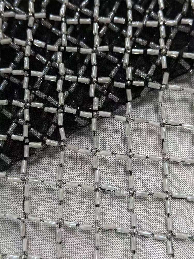Beaded Tulle Fabric - 5 Yards | MOD LIL9017