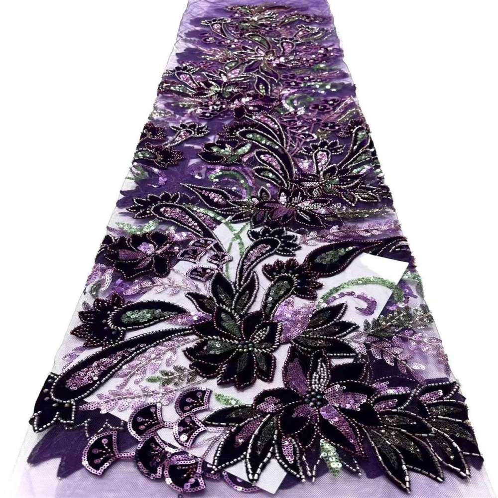 Beaded Tulle Fabric - 5 Yards | COD LIL9018