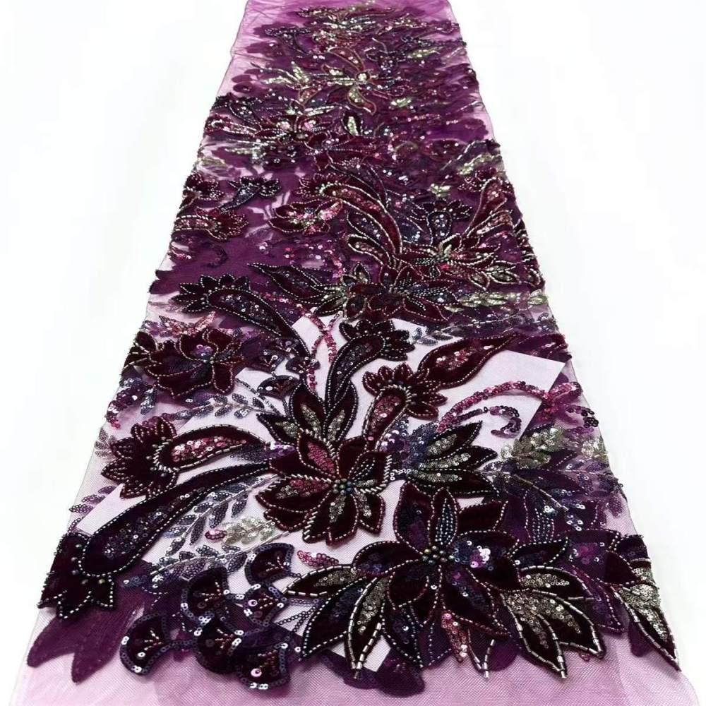 Beaded Tulle Fabric - 5 Yards | COD LIL9018
